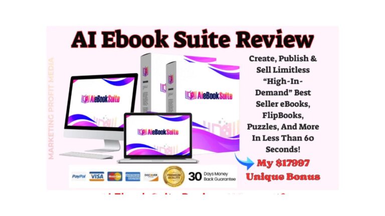 AI Ebook Suite Review- Get the Best Seller eBooks & FlipBooks. Seles them on Amazon, Etsy, and eBay in less than 60 Seconds.